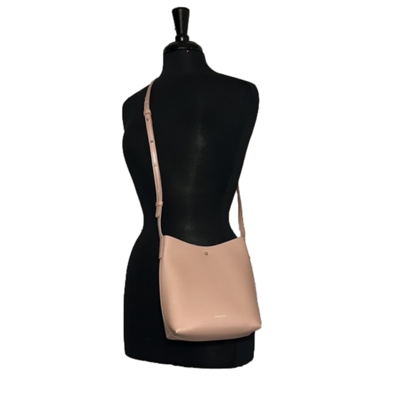 Anthropologie Handbags - Anthropologie Samara Light Pink Faux Leather Crossbody Bag